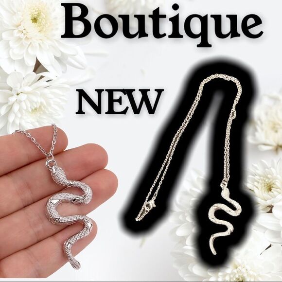 Boutique NEW - shiny fashion silver color necklace - Picture 2 of 4